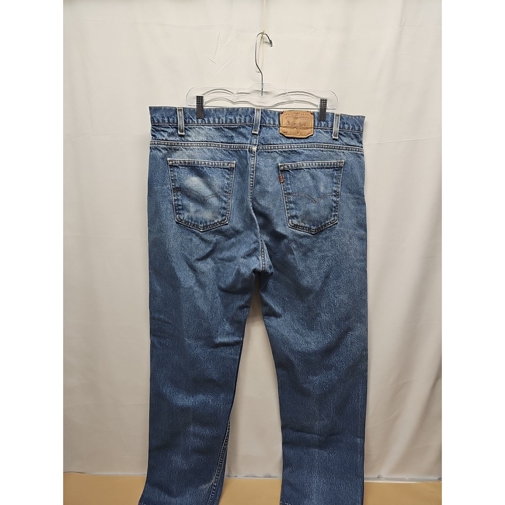 Vintage Levi's Mens 90s 505 Blue Denim Jeans USA Orange Tab Straight Leg 42x30 - Picture 15 of 16